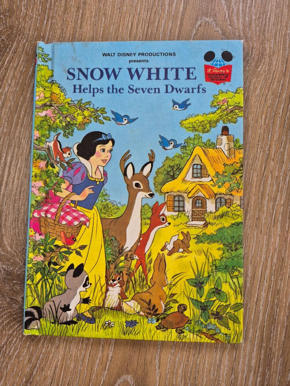 Vintage Disney Snow White Helps the seven dwarfs Princess Wonderful Word of Read